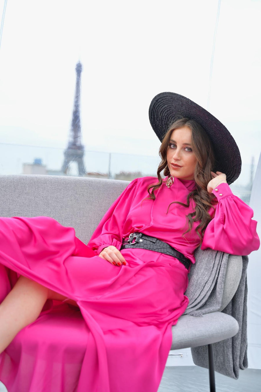 Robe Georgina fuschia - Maison Lou