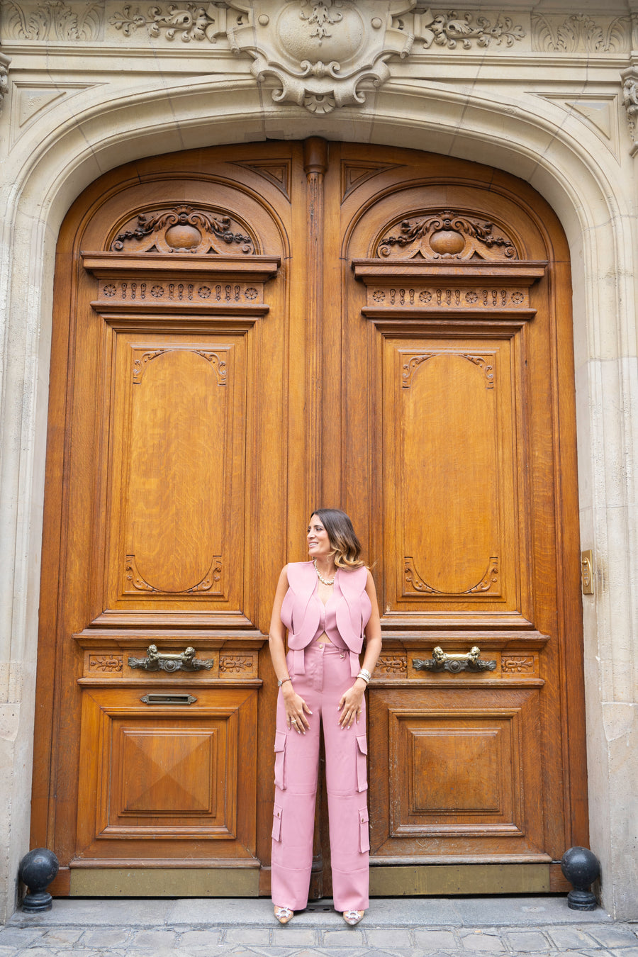 Ensemble Torsade rose pâle