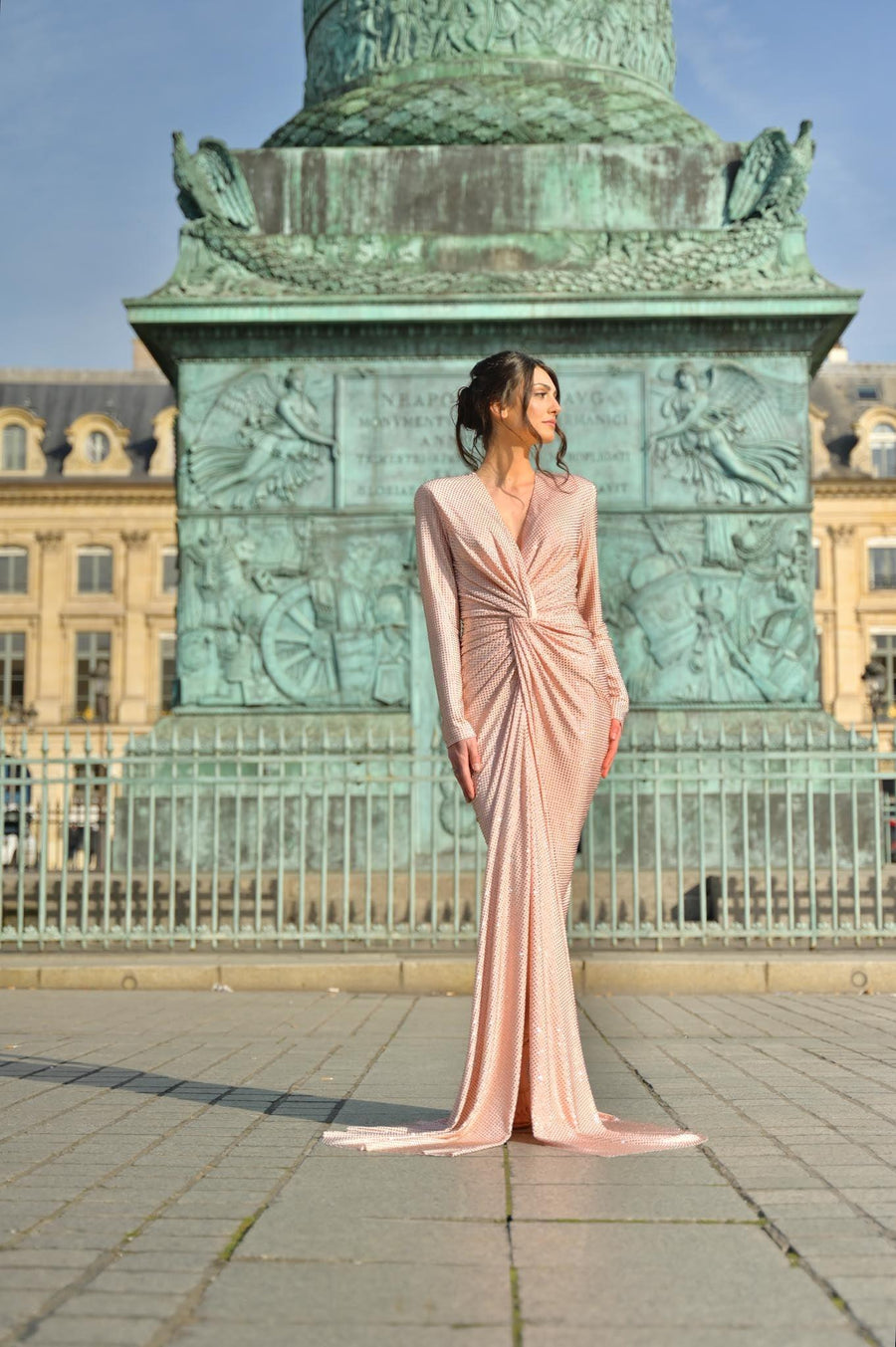 Robe  Serena rose gold - Maison Lou