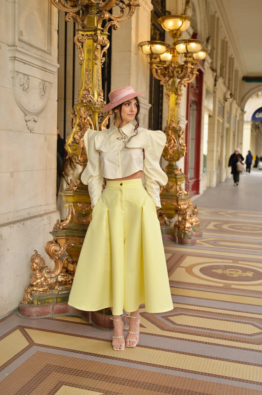 Jupe culotte Poca  jaune - Maison Lou