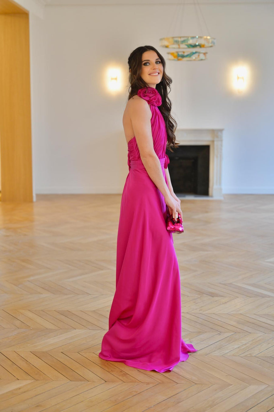 Robe Rose Anna fuschia - Maison Lou