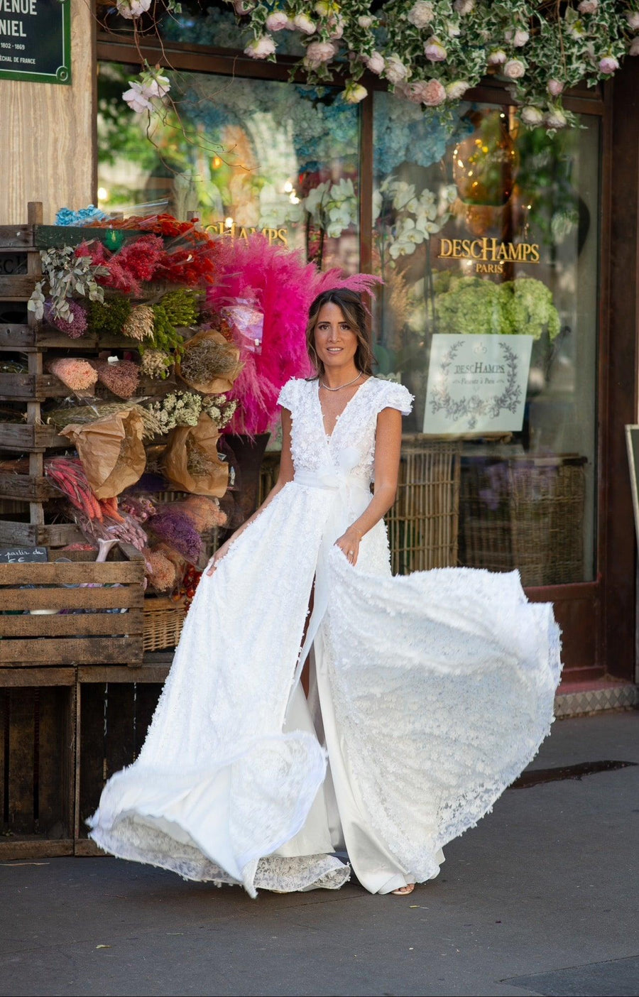 Robe Rimini fleurs blanches - Maison Lou