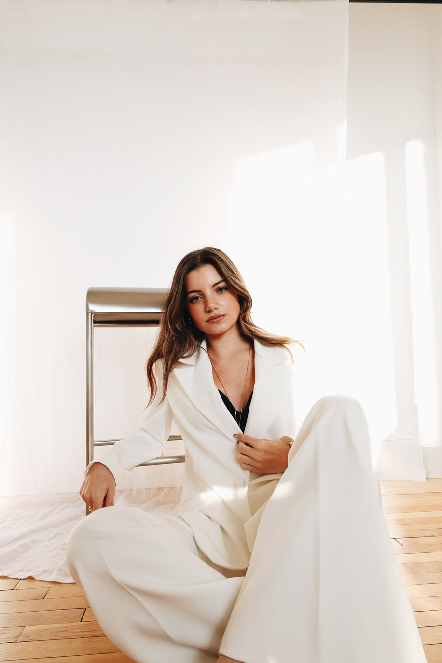 Ensemble smocking blanc