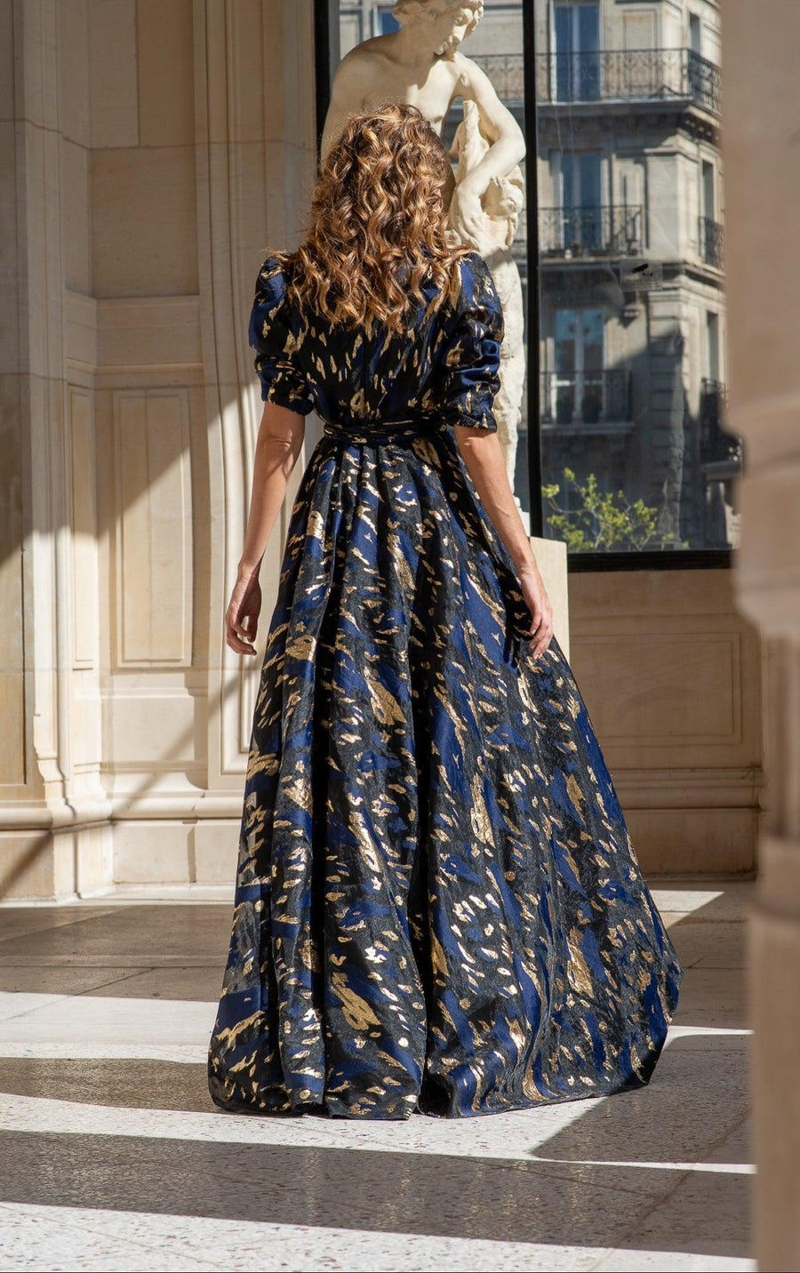 Robe Abu Dhabi asymétrique bleue - Maison Lou