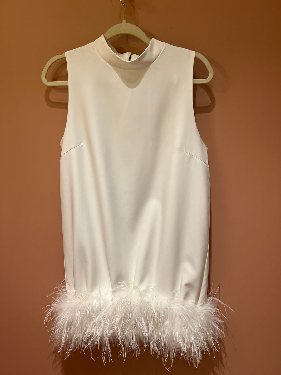 Vente robe Piotre plume blanche