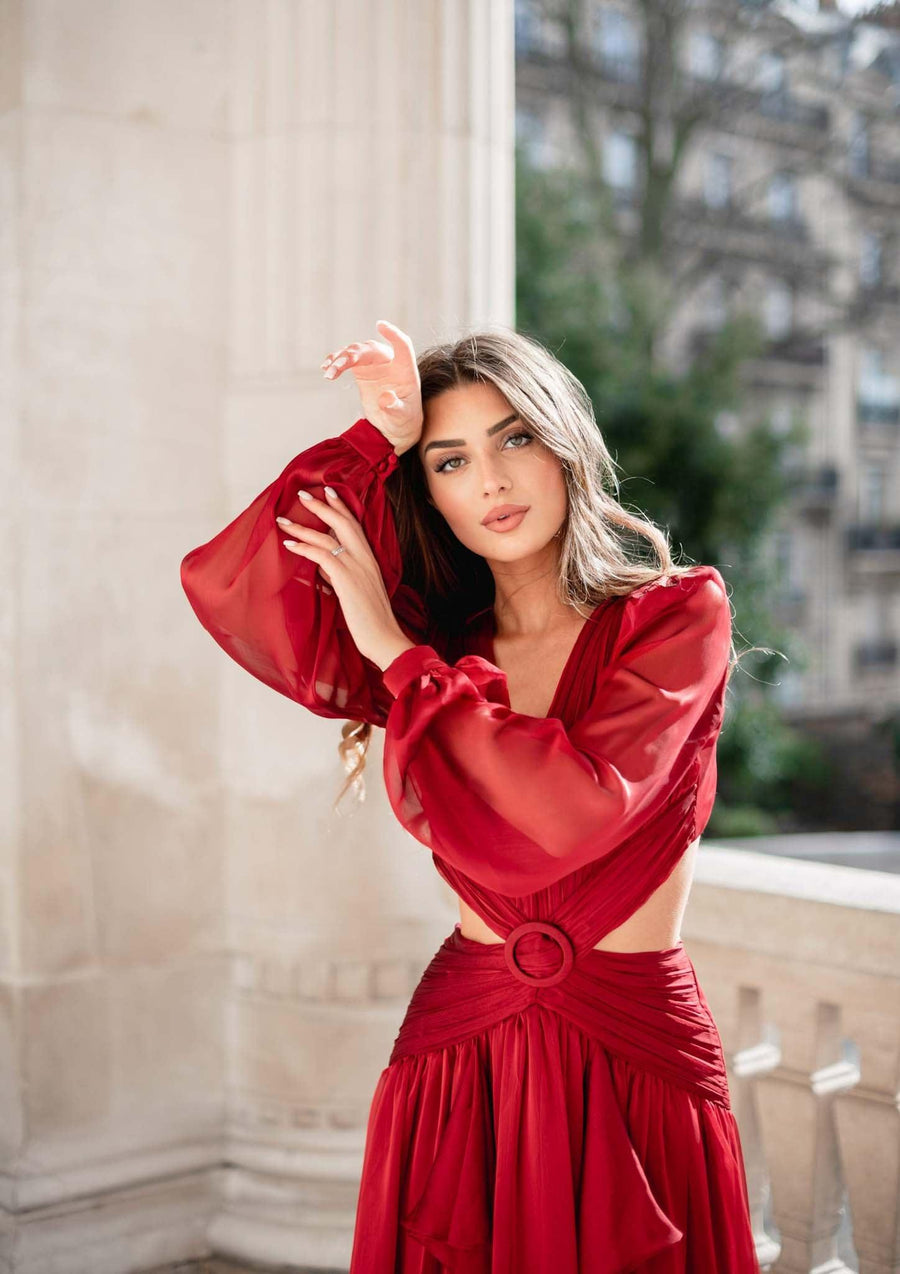 Robe Alila bordeaux - Maison Lou