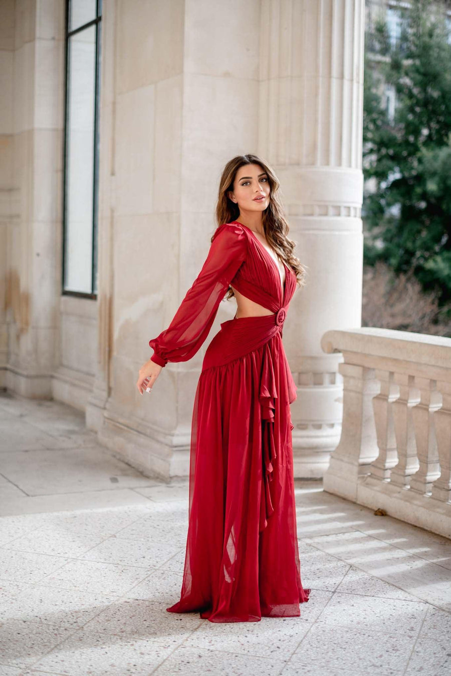 Robe Alila bordeaux - Maison Lou