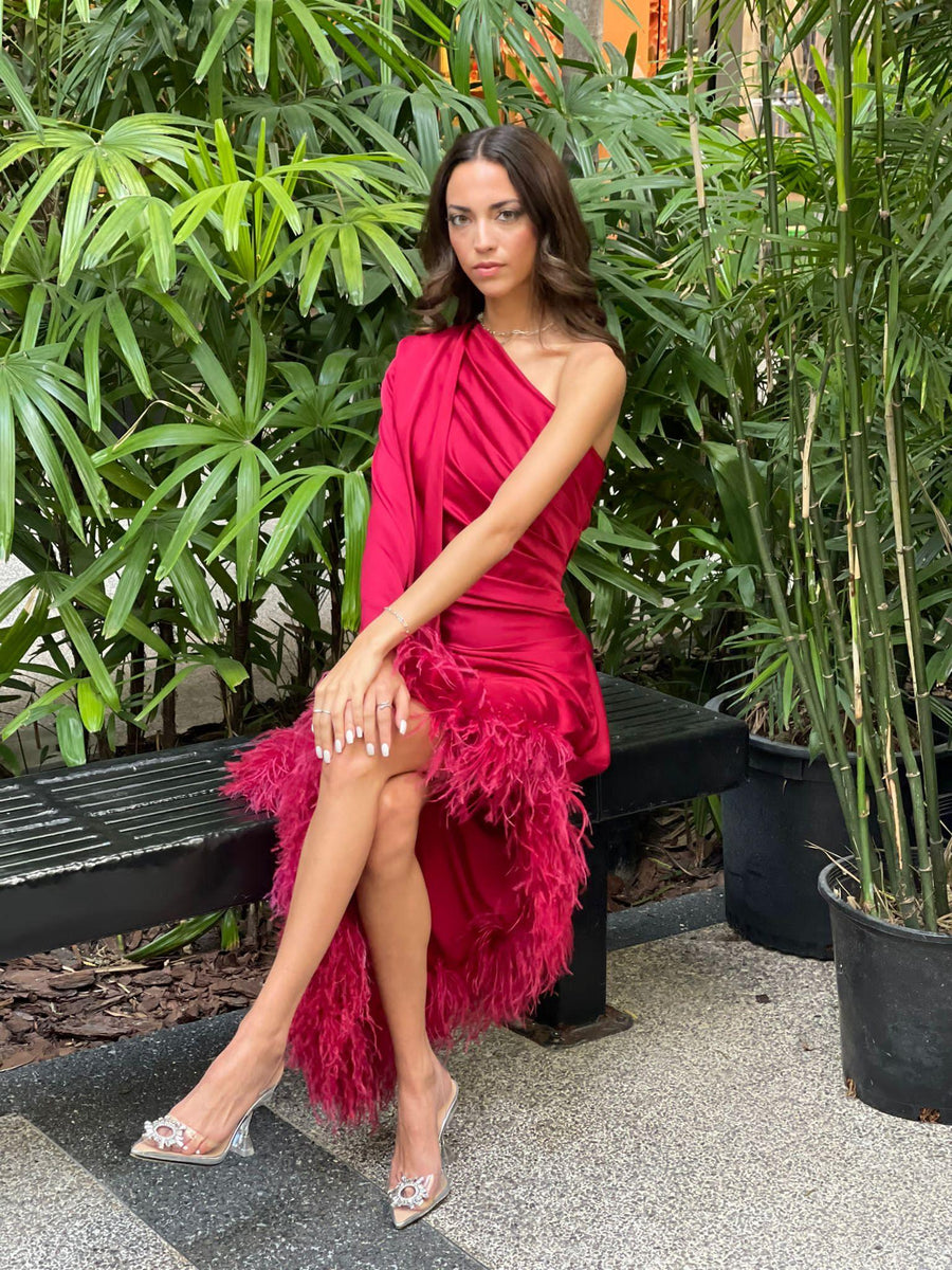 Robe Lyna rouge - Maison Lou